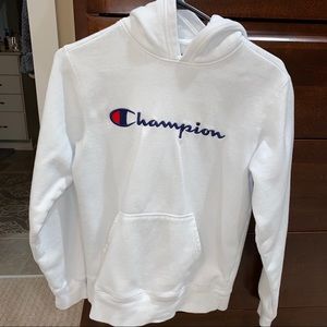 White champion hoodie